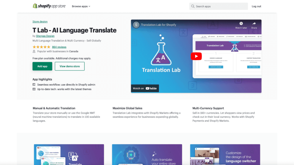 Multilingual Shopify store App